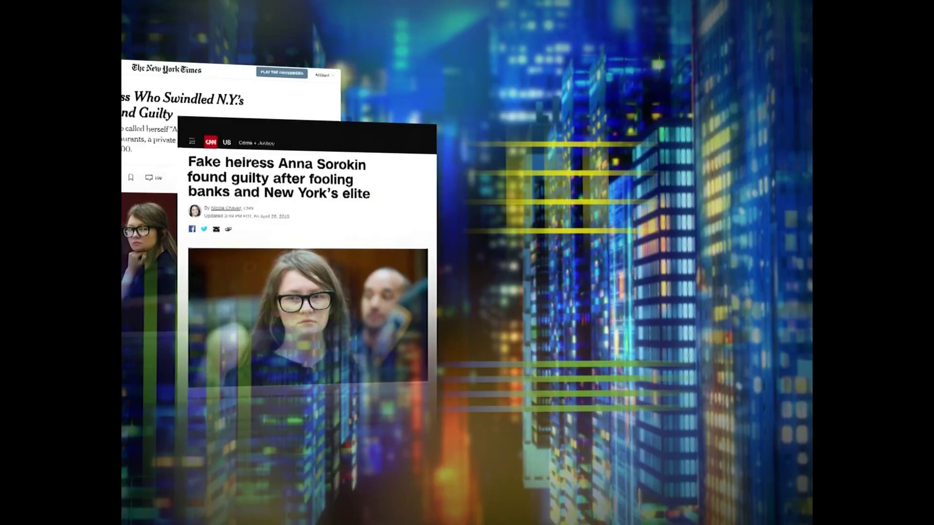 Anna Sorokin case coverage - NY Times and CNN